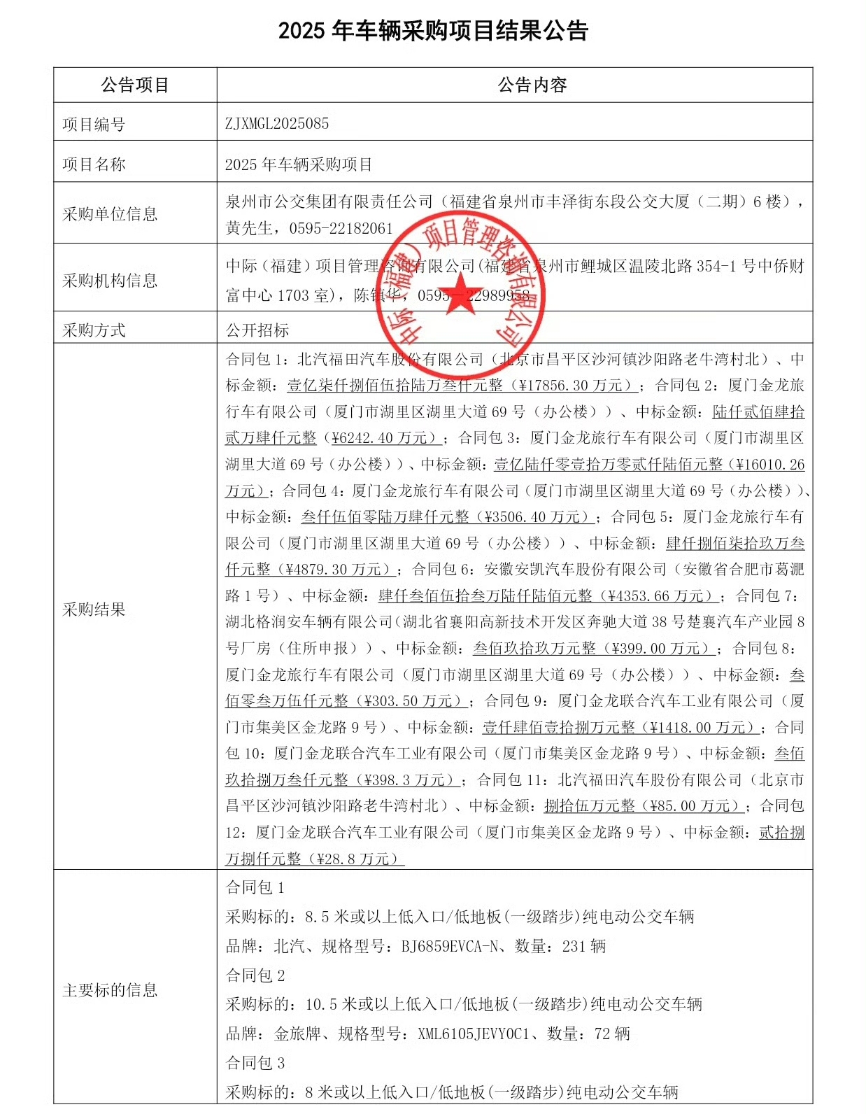 中標5.6億大單！北汽福田 廈門金旅 安凱汽車 廈門金龍等拿下